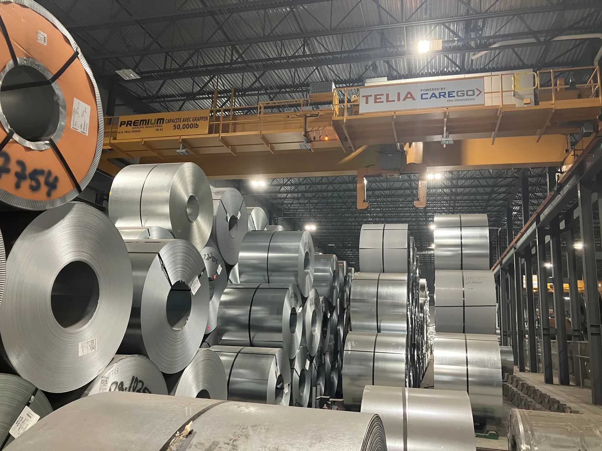 Material handed off between storage and shipping areas