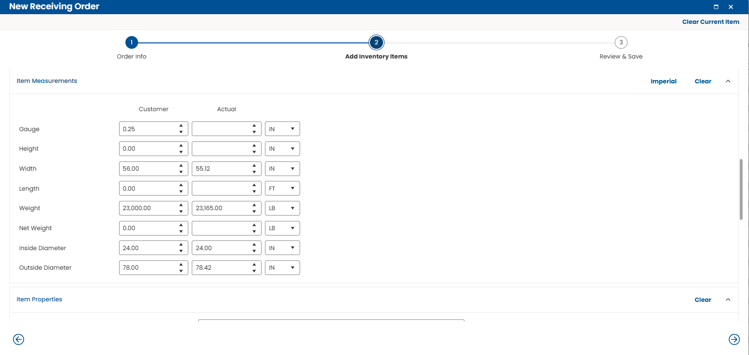 Streamlined Inventory Entry